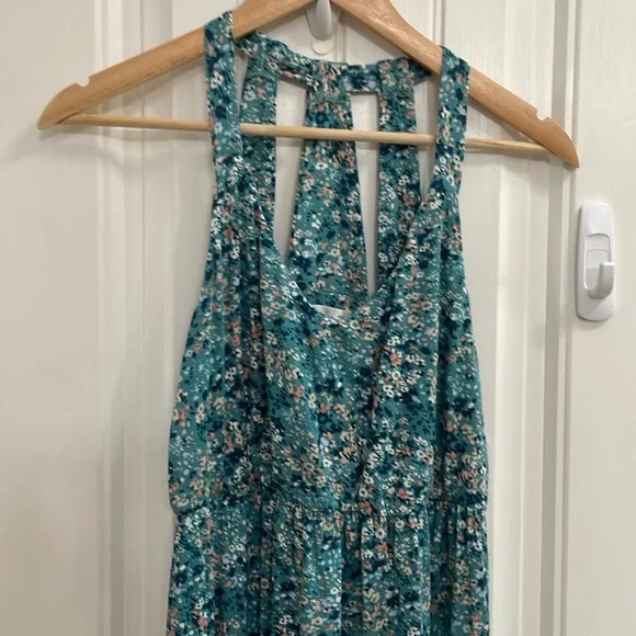 NINE BRITTON green floral maxi dress. S - Picture 2 of 7